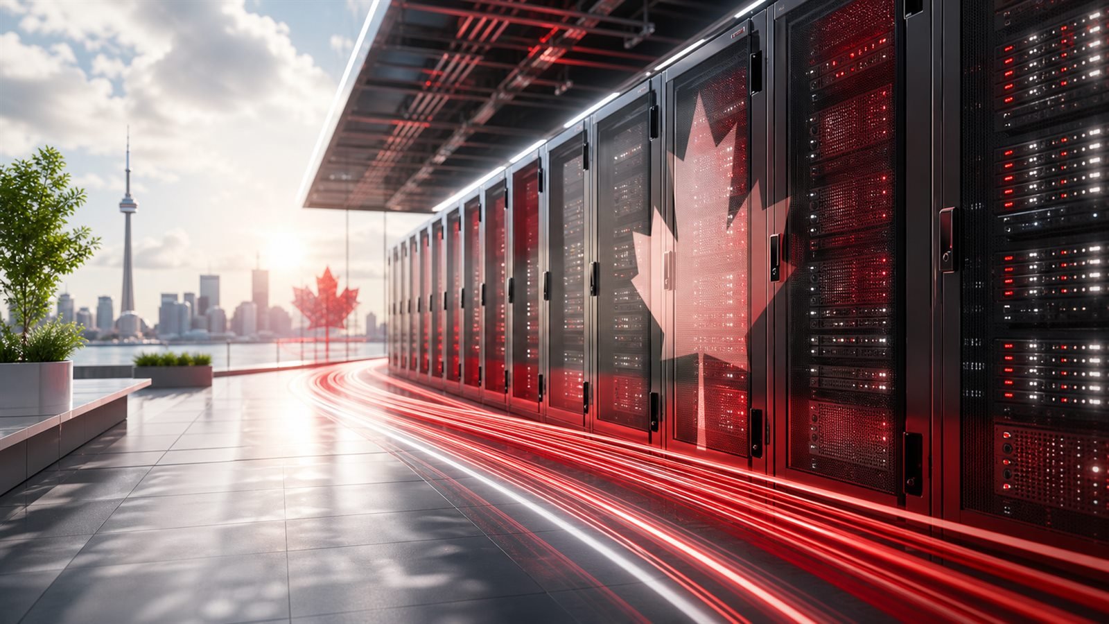 Canadian web hosting servers with fast network light trails